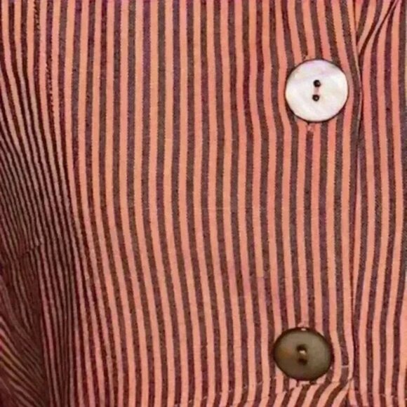 Soft‎ Surroundings Tunic stripe button down asymmetrical hem - Picture 3 of 5